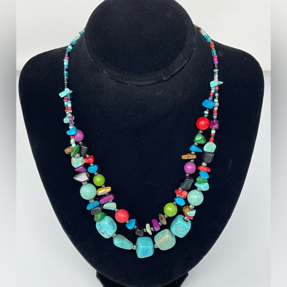 ❄️Necklace Double Strand Multi-Color